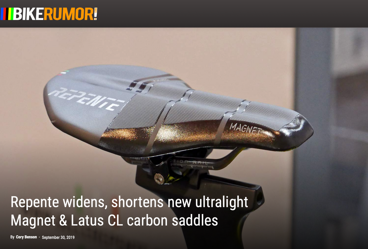 Repente widens, shortens new ultralight Magnet & Latus CL carbon saddles