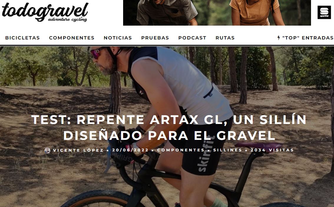 Test&Review - Todogravel: Repente Artax GL, un sillín diseñado para el gravel