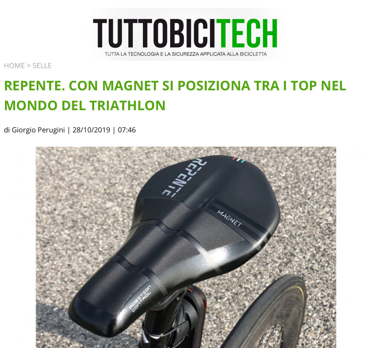 REPENTE. CON MAGNET SI POSIZIONA TRA I TOP NEL MONDO DEL TRIATHLON